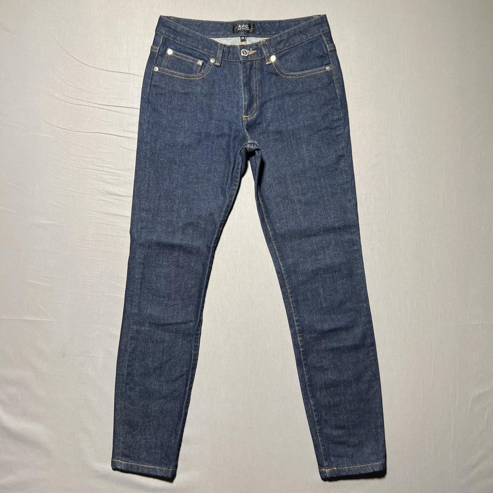 A.P.C.‎ Jean Moulant Jeans Womens 26 Blue Skinny Stretch Denim Slim Fit Classic